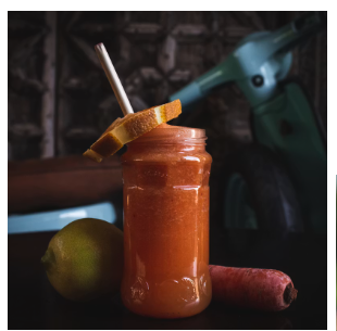 Fresh seamoss gel jar with lime and carrot